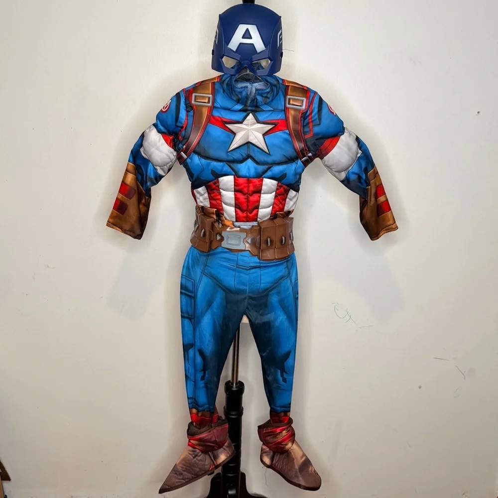 Rubies Marvel Avengers Deluxe Captain America Size Small - Picture 2 of 10